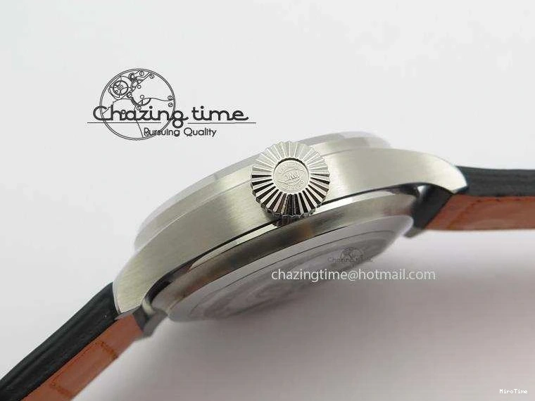 MIROTIME 0306 GoodFit Big Pilot Real PR IW500912 ZF Best Edition Black Dial On Black Leather Strap A 7287